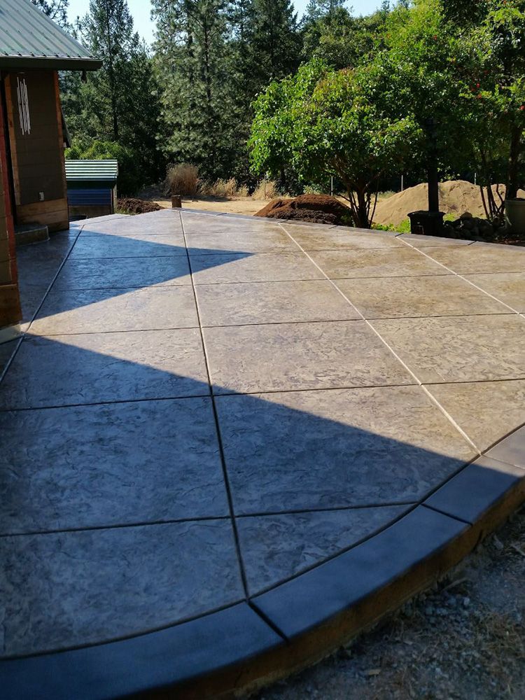 New stamped concrete patio